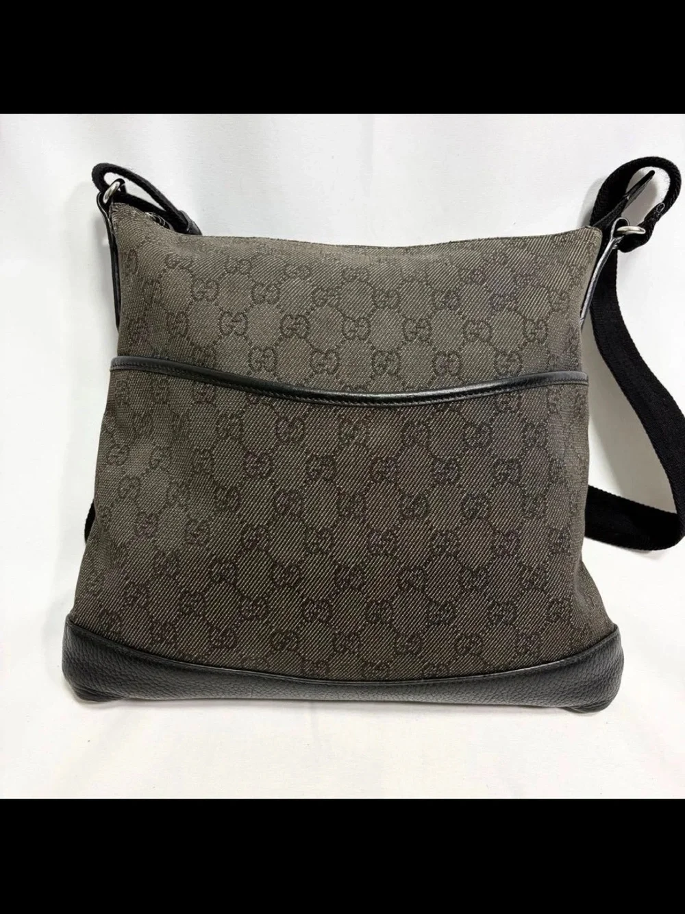 Gucci Dark Brown Monogram Messenger Bag